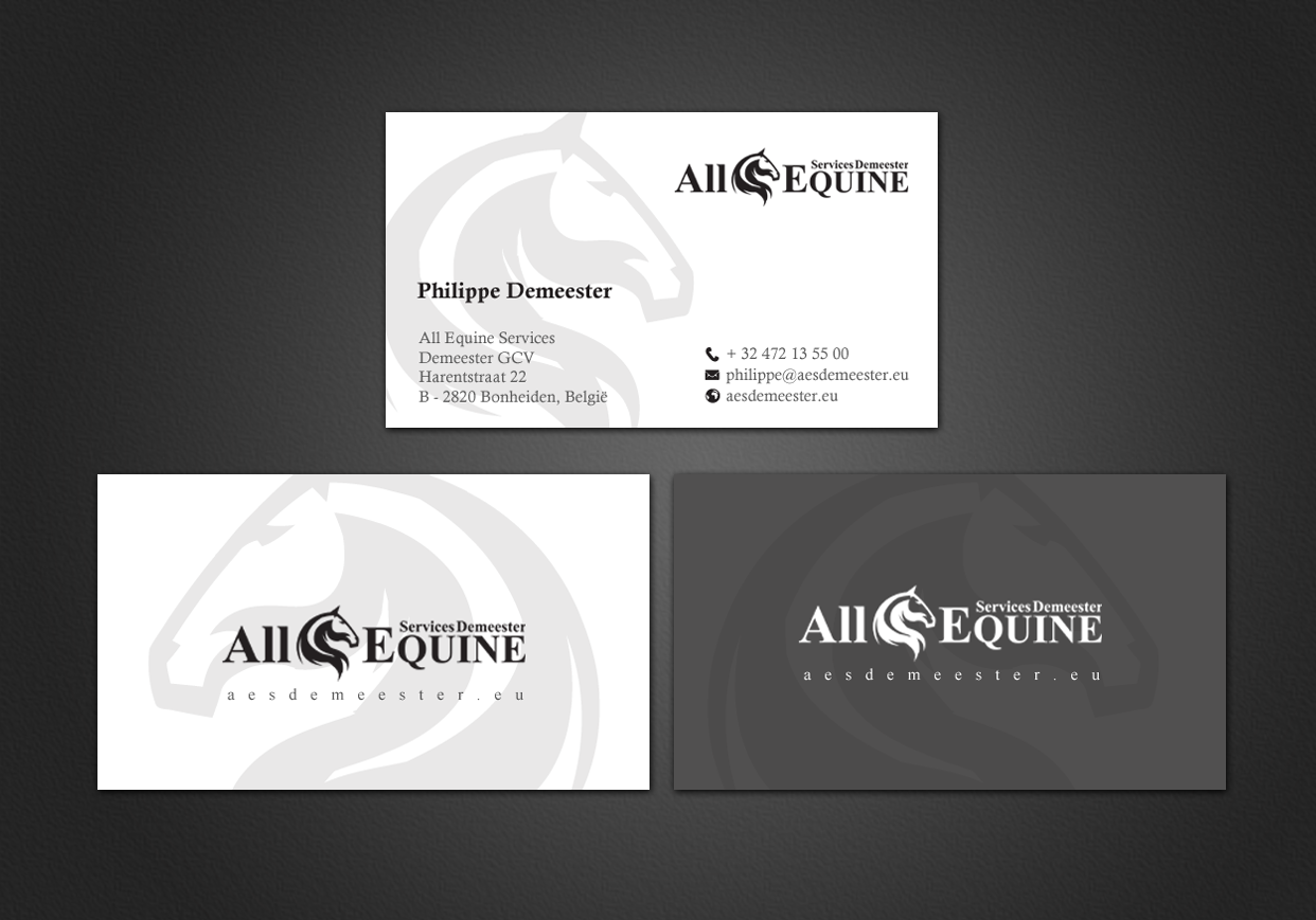 Business Card Design by chandrayaan.creative for All Equine Services Demeester | Design #11868303