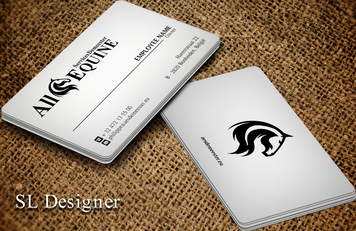 Visitenkarten-Design von SL Designer für All Equine Services Demeester | Design #11827024