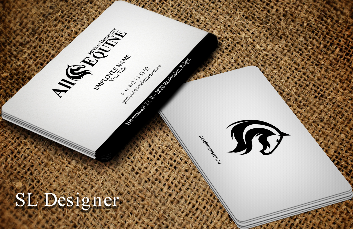 Business Card Design by SL Designer for All Equine Services Demeester | Design #11827026