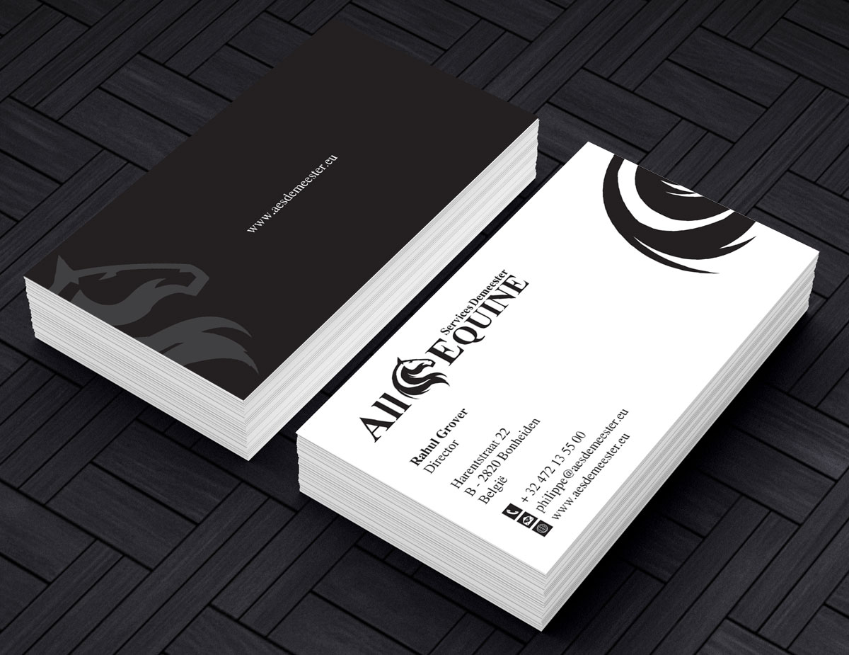 Business Card Design by alpesh9520 for All Equine Services Demeester | Design #11828271