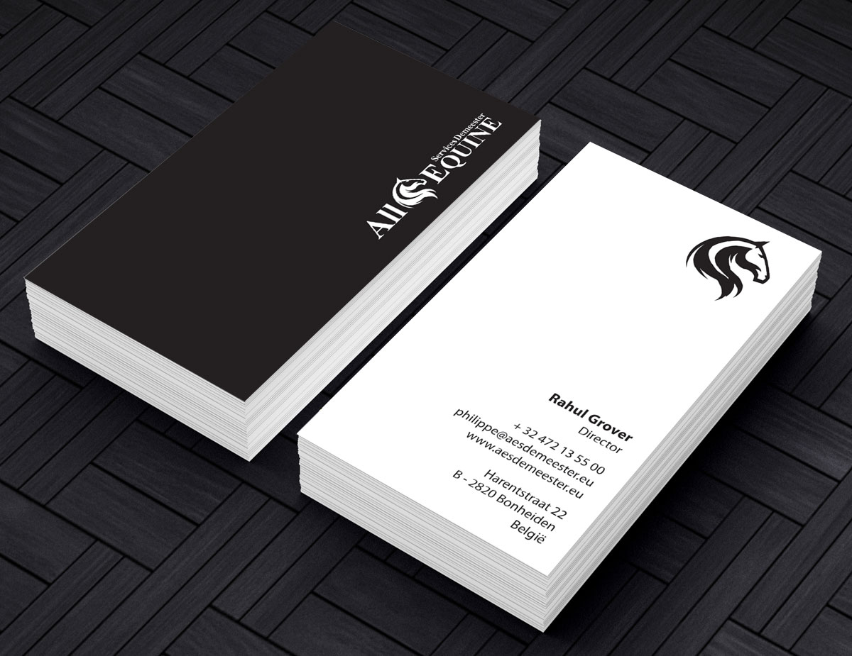 Business Card Design by alpesh9520 for All Equine Services Demeester | Design #11828334