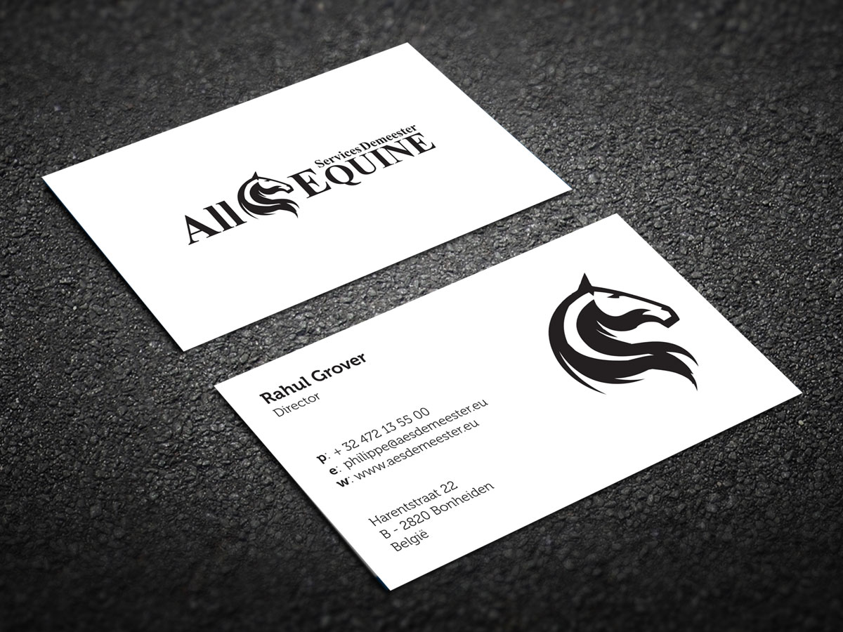 Business Card Design by alpesh9520 for All Equine Services Demeester | Design #11828335