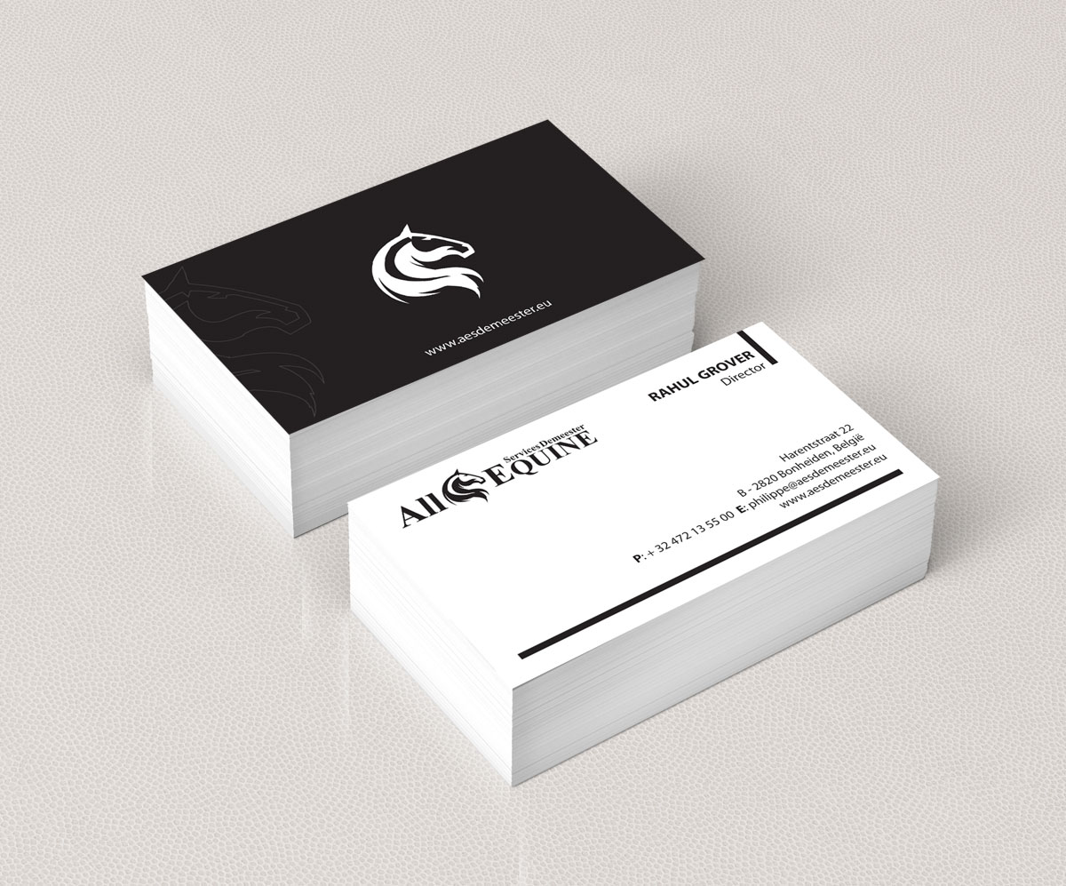 Business Card Design by alpesh9520 for All Equine Services Demeester | Design #11828336
