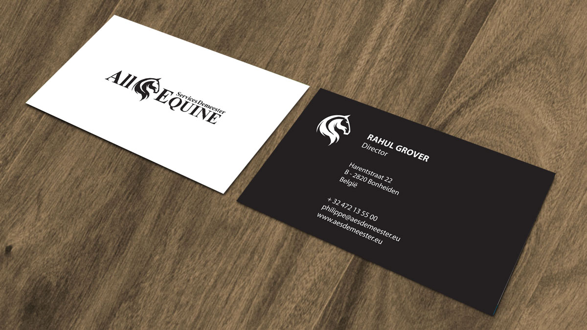 Business Card Design by alpesh9520 for All Equine Services Demeester | Design #11828338