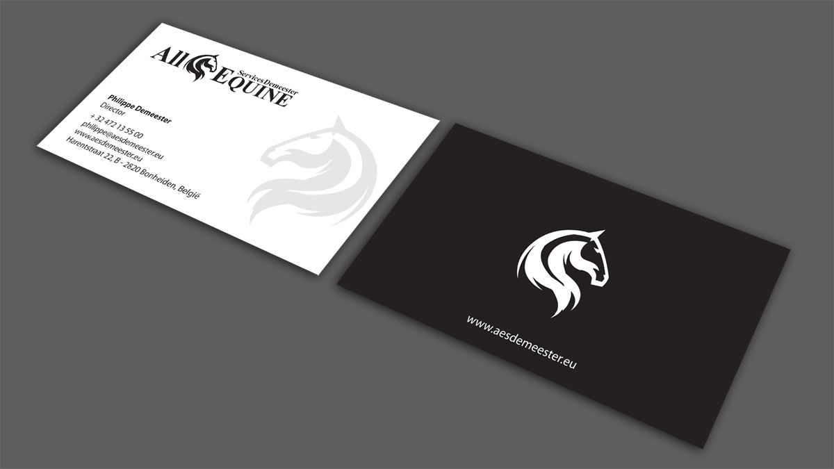 Business Card Design by alpesh9520 for All Equine Services Demeester | Design #11830403