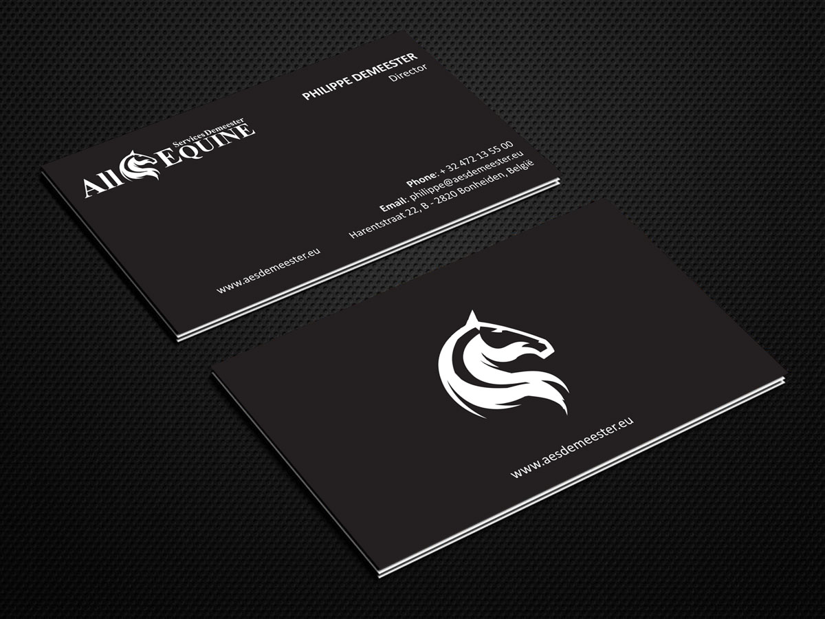 Business Card Design by alpesh9520 for All Equine Services Demeester | Design #11830852