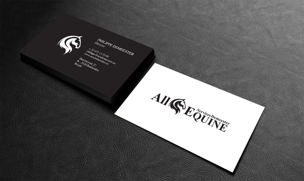 Business Card Design by alpesh9520 for All Equine Services Demeester | Design #11830855