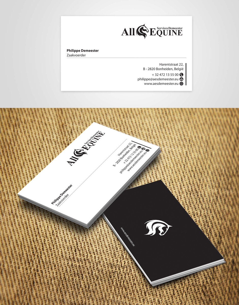 Business Card Design by alpesh9520 for All Equine Services Demeester | Design #11851696