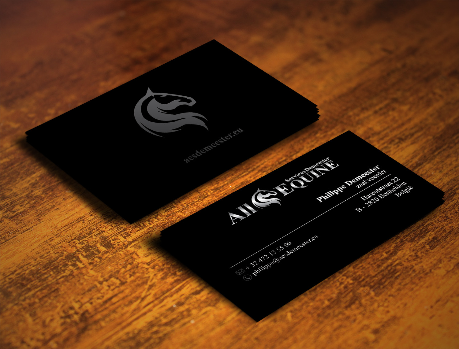 Business Card Design by alhemique1 for All Equine Services Demeester | Design #11838804