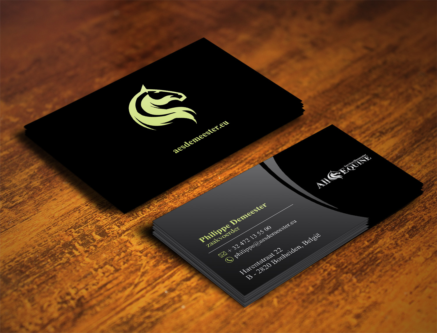 Business Card Design by alhemique1 for All Equine Services Demeester | Design #11838807