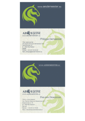 Design de Carte de Visite par Vladimir pour All Equine Services Demeester | Design #11860638