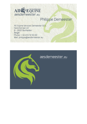 Business Card Design by Vladimir for All Equine Services Demeester | Design: #11863583