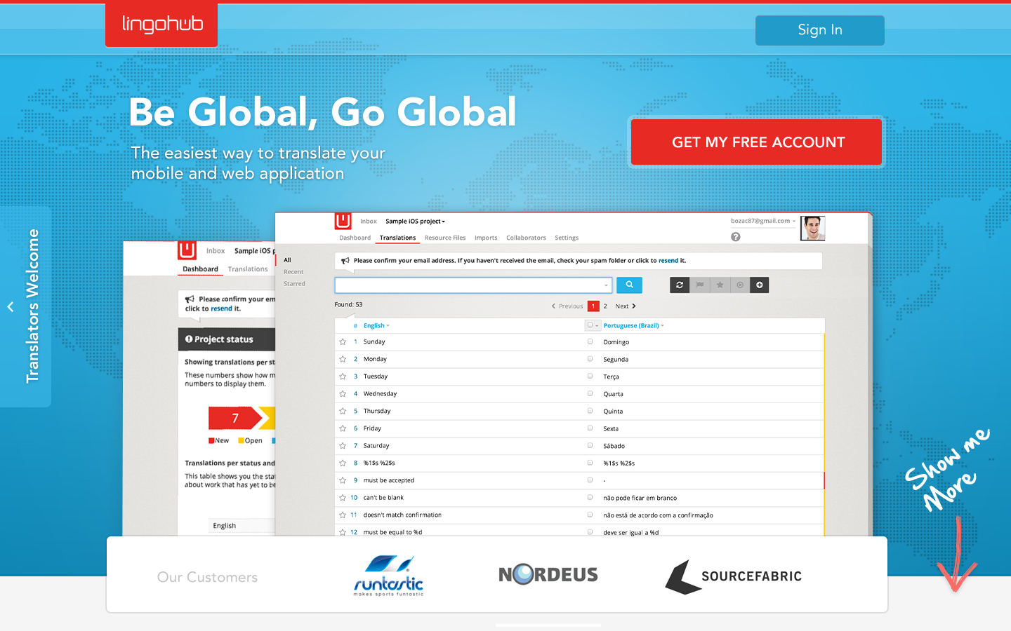 Landing Page Design by Nicky Bozic for lingohub GmbH | Design #2380845