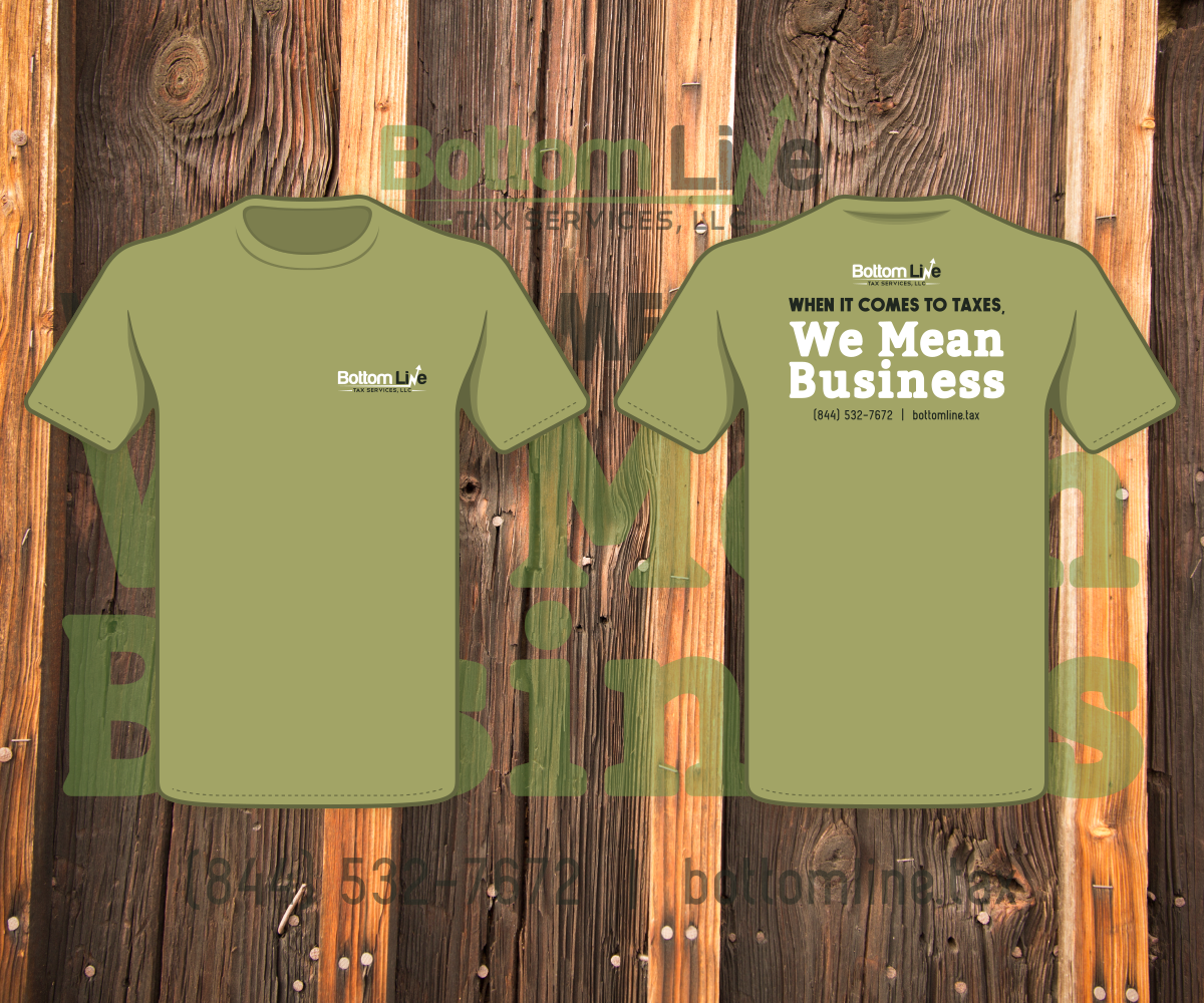 T-shirt Design by nreimer for Bottom Line Tax Services, LLC | Design #11843251