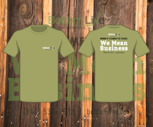 T-shirt Design by nreimer for Bottom Line Tax Services, LLC | Design: #11843251