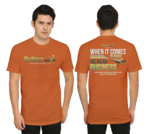 bottomline.tax we mean busines t-shirt design | T-shirt Design by CREARTIVE