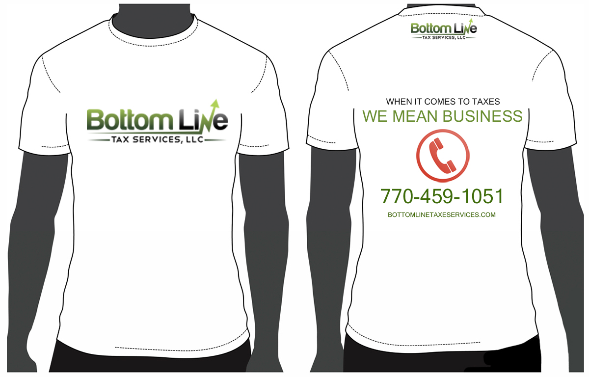 T-shirt Design by SalmanAhmed897 for Bottom Line Tax Services, LLC | Design #11841083