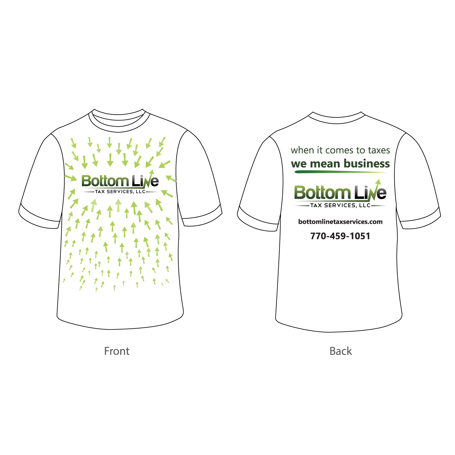 T-shirt Design by bugraerturk for Bottom Line Tax Services, LLC | Design #11849033