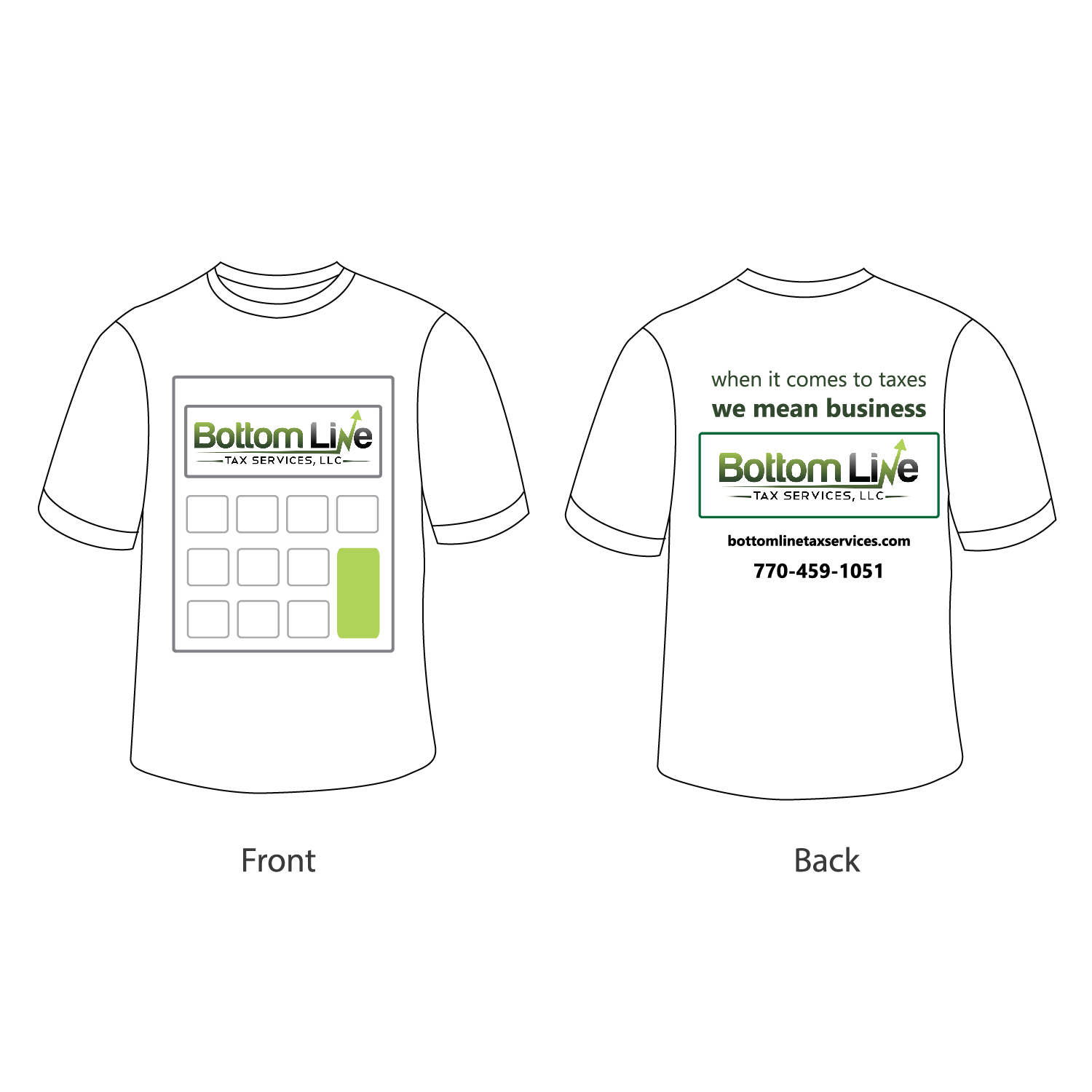 T-shirt Design by bugraerturk for Bottom Line Tax Services, LLC | Design #11849044