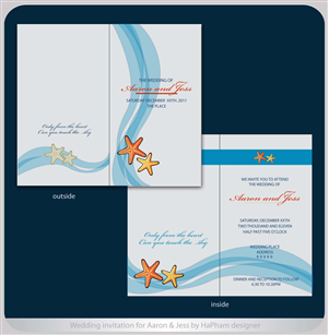 Funky Bali beach wedding invitation | Design Invitation par Hana