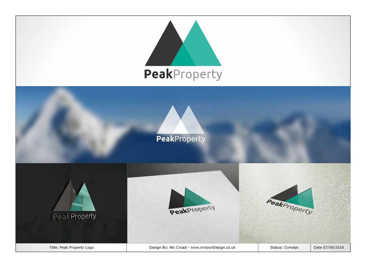 Diseño de Logo por nvisiondesign.co.uk para Peak Property | Diseño #12000523