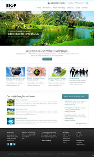 Web Design by pb for BIOP Biopolymers Technologies AG | Design: #2392850