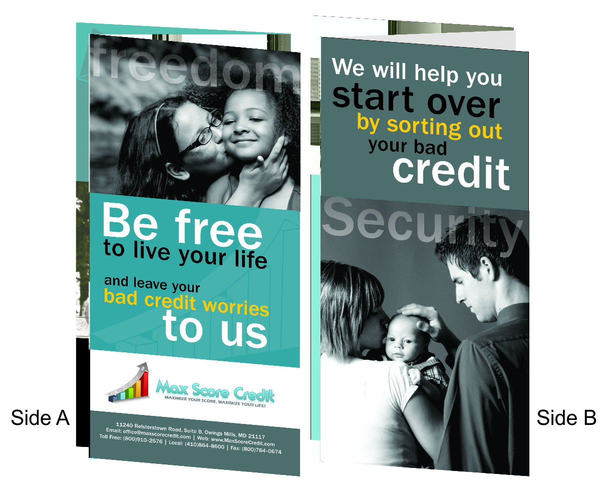 Diseño de Brochure por MJ para Max Score Credit LLC | Diseño #2409488