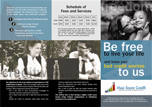 Brochure Design by MJ for Max Score Credit LLC | Design: #2409497