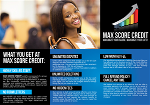 Brochure Design by JCR for Max Score Credit LLC | Design: #2397424
