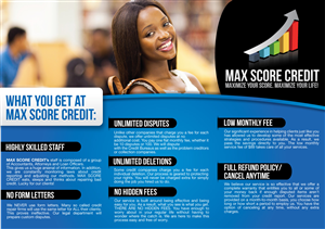 Brochure Design by JCR for Max Score Credit LLC | Design: #2399403
