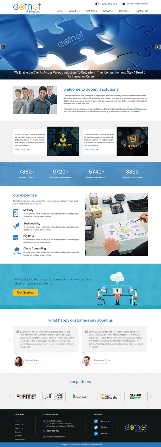 Web Design by harmi_199 for 3MHZ Solutions | Design #11922819