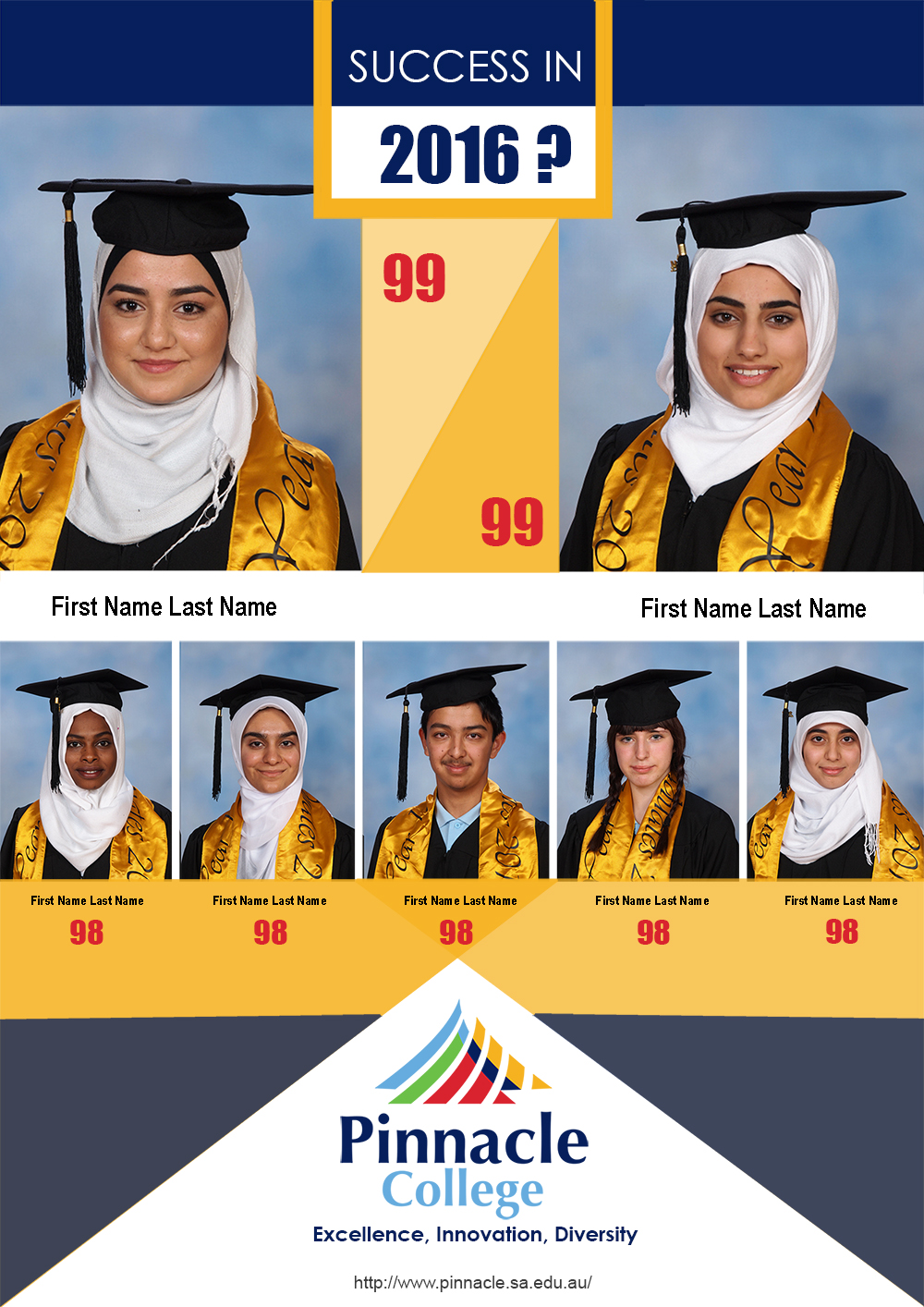 Poster Design by zee.odesign for Pinnacle College | Design #11996599
