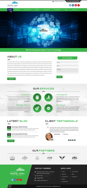 International Travel Technology R&D business needs a wordpress website