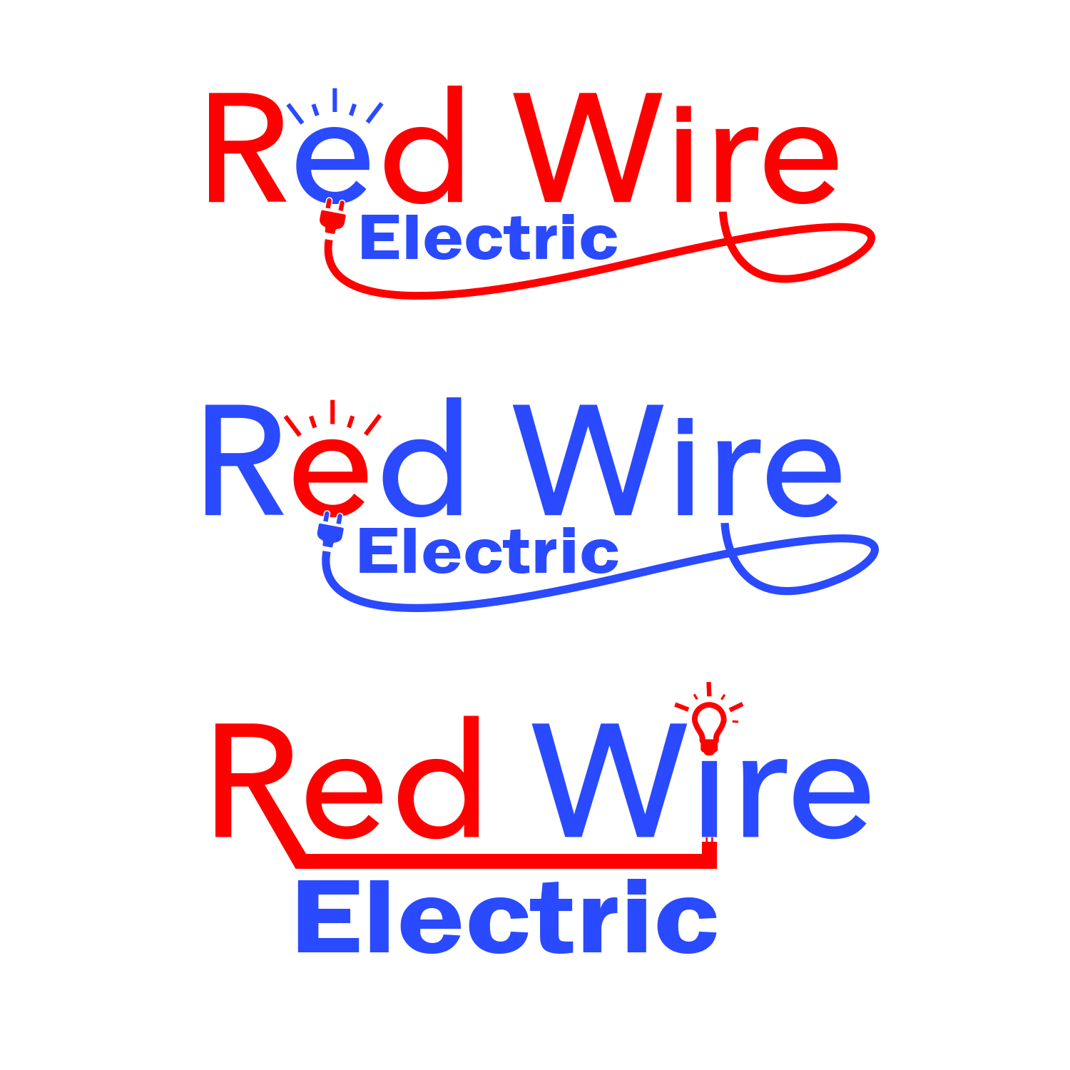 Logo Design by ajurajvga for Red Wire Electric | Design #11856442