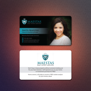 Business Card Design by Dezero for Maestas Real Estate Services  | Design: #12342623