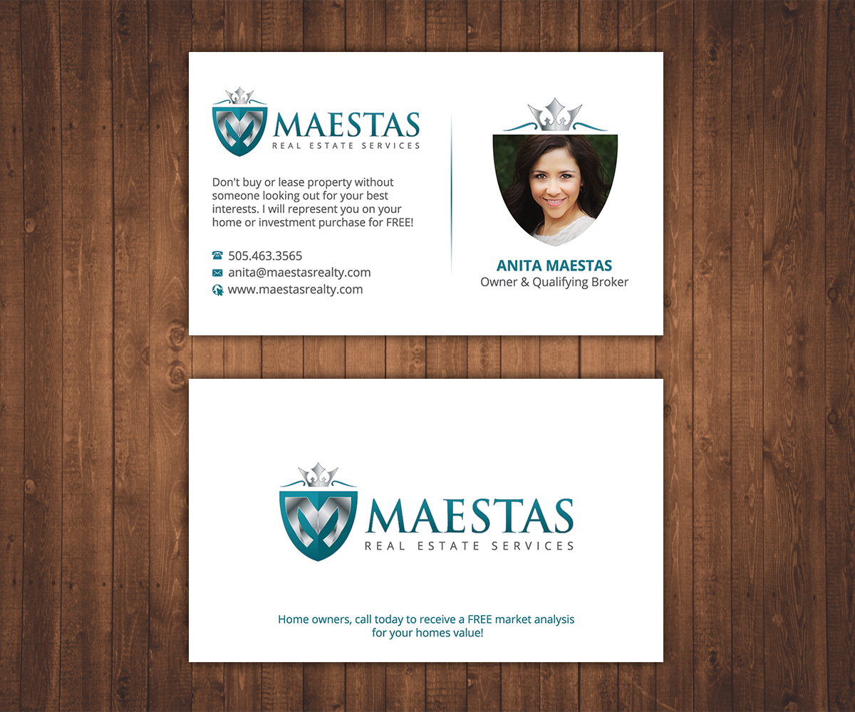 Business Card Design by Stylez Designz for Maestas Real Estate Services  | Design #12348946