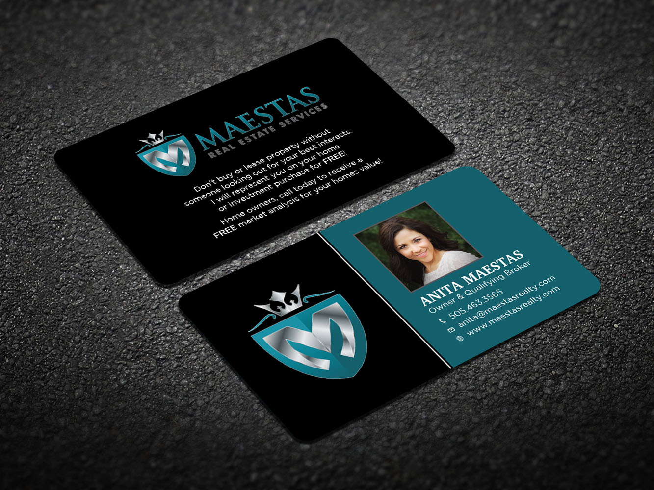 Visitenkarten-Design von Verified artistry (Design garden) für Maestas Real Estate Services  | Design #12351552