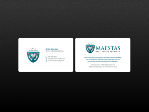 Business Card Design by Creations Box 2015 for Maestas Real Estate Services  | Design: #12319982