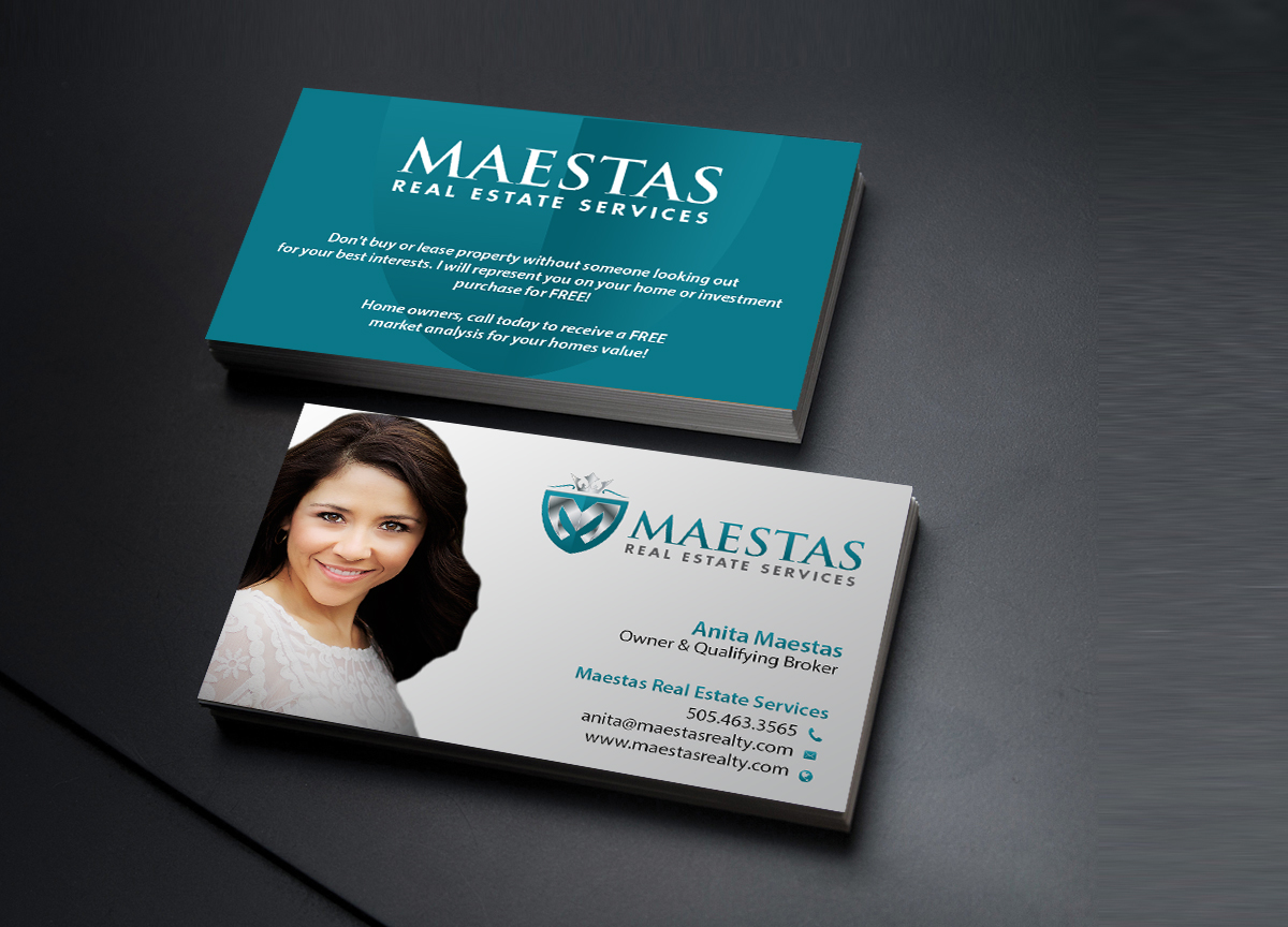 Visitenkarten-Design von Creations Box 2015 für Maestas Real Estate Services  | Design #12319995