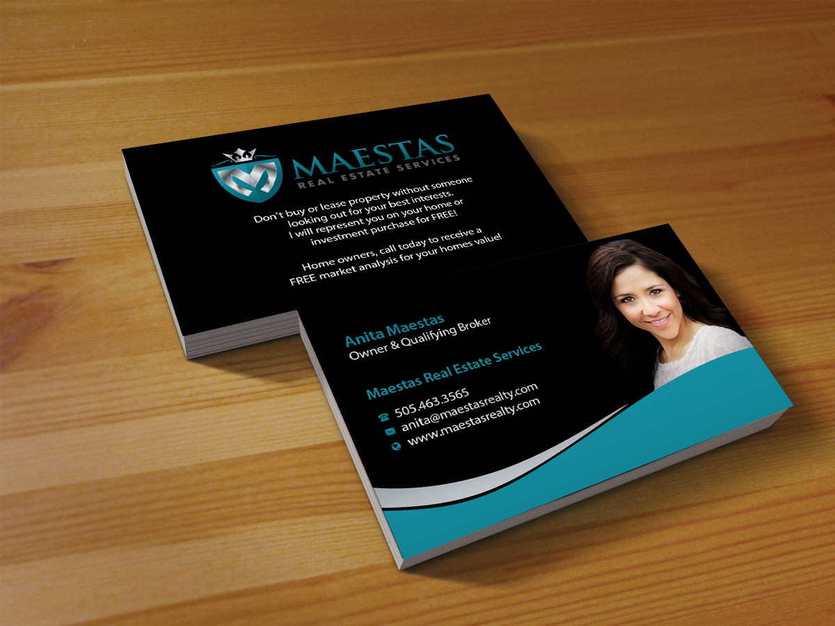 Visitenkarten-Design von Creations Box 2015 für Maestas Real Estate Services  | Design #12320065