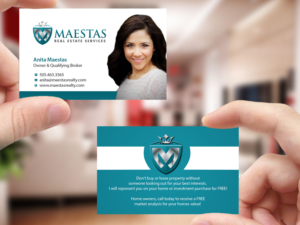 Visitenkarten-Design von Creations Box 2015 für Maestas Real Estate Services  | Design: #12320078