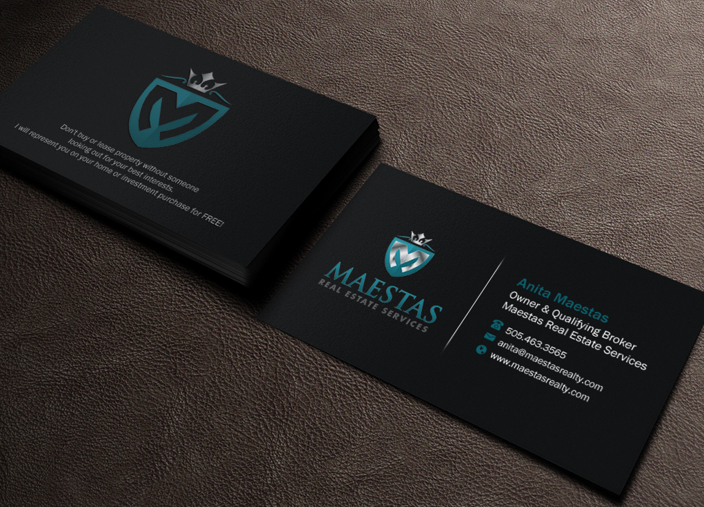 Business Card Design by Brand aid for Maestas Real Estate Services  | Design #12312854
