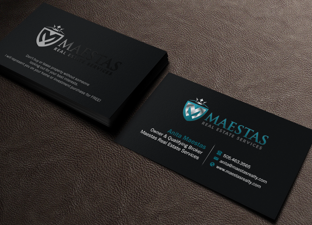 Business Card Design by Brand aid for Maestas Real Estate Services  | Design #12312856