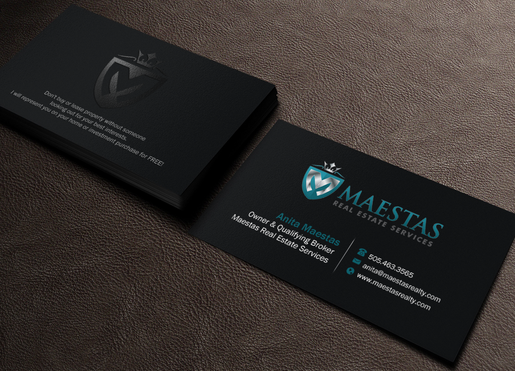 Business Card Design by Brand aid for Maestas Real Estate Services  | Design #12312859
