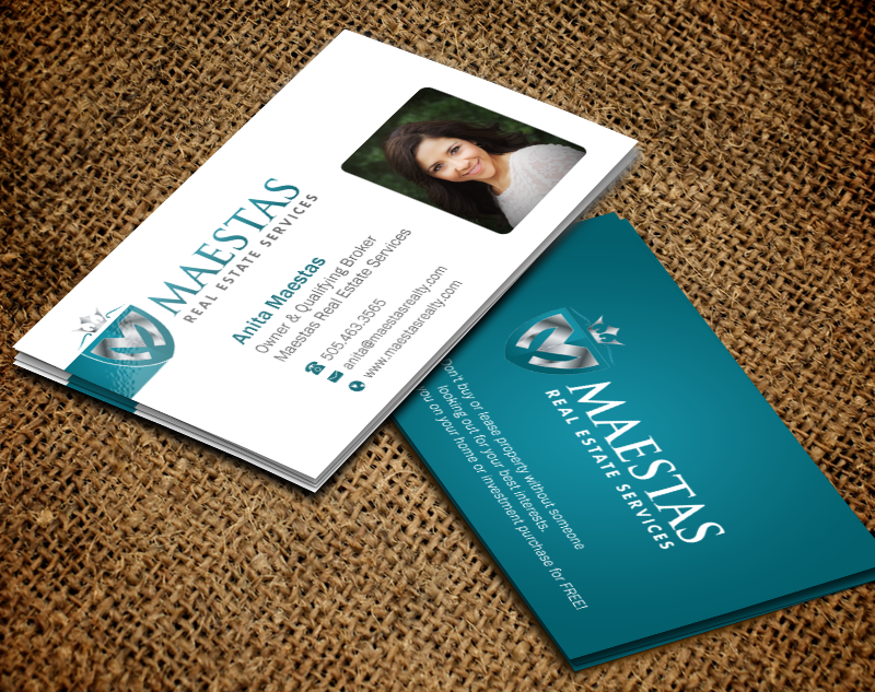Visitenkarten-Design von Brand aid für Maestas Real Estate Services  | Design #12312870