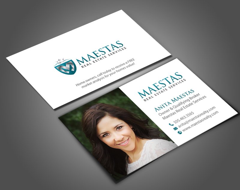 Business Card Design by chandrayaan.creative for Maestas Real Estate Services  | Design #12314934