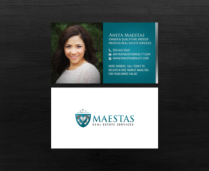 Business Card Design by chandrayaan.creative for Maestas Real Estate Services  | Design: #12316449