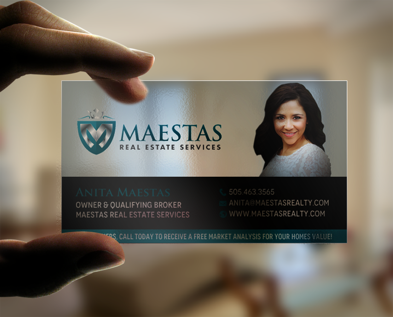 Diseño de Tarjeta de Presentación por chandrayaan.creative para Maestas Real Estate Services  | Diseño #12347910