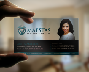 Business Card Design by chandrayaan.creative for Maestas Real Estate Services  | Design: #12347910
