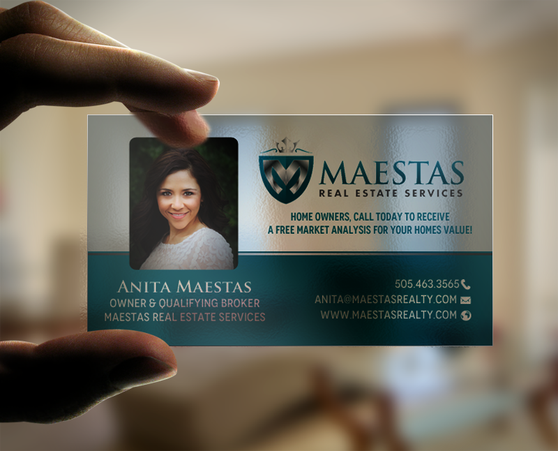 Visitenkarten-Design von chandrayaan.creative für Maestas Real Estate Services  | Design #12348480